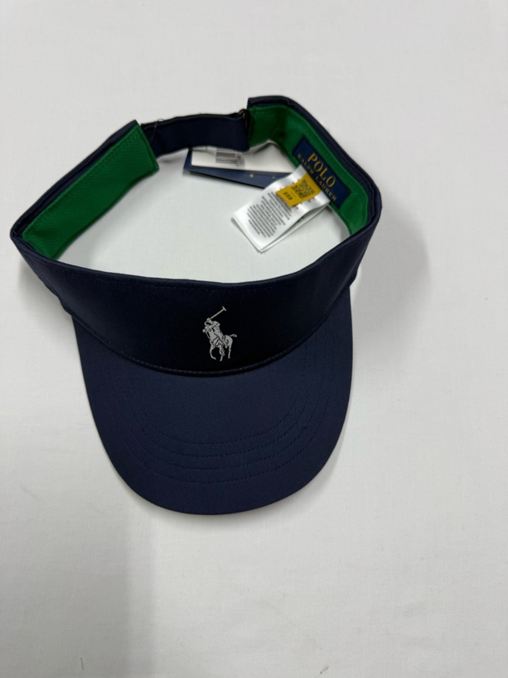Polo by Ralph Lauren Navy Visor with Green Interior